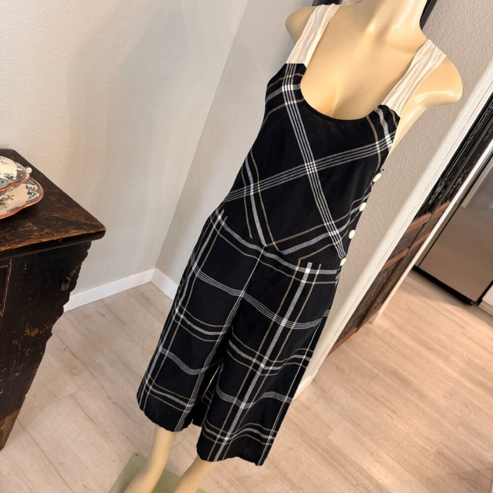 Teeberry & Weave Large Scale Plaid above the ankle in Length Bib OverAlls